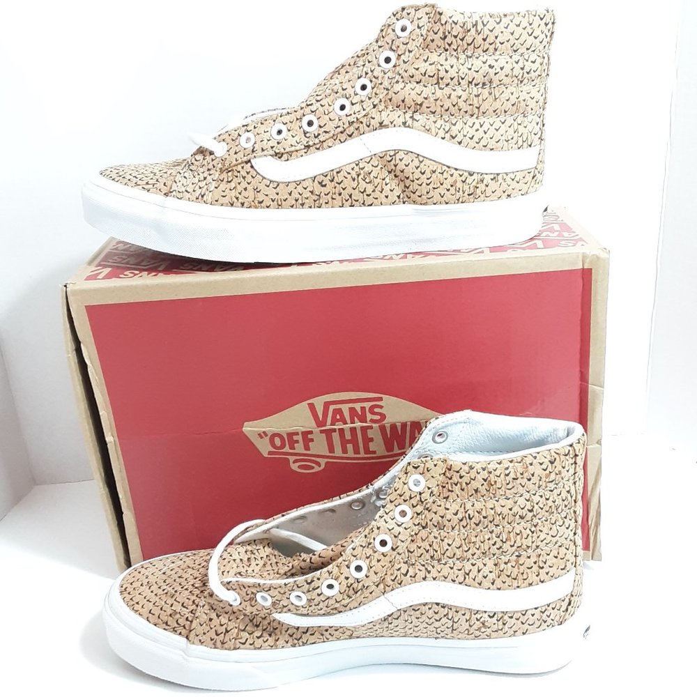 🆕Vans Sk8-Hi Slim Embossed Cork Shoes 8.0M | 9.5W High Tops